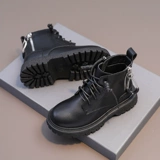 Martens, зимние флисовые детские модные короткие сапоги, коллекция 2021, подходит для подростков