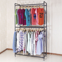 Double-rod stainless steel drying rack bedroom double-layer hanging cap rooms floor and double-bar drying frame hot sell