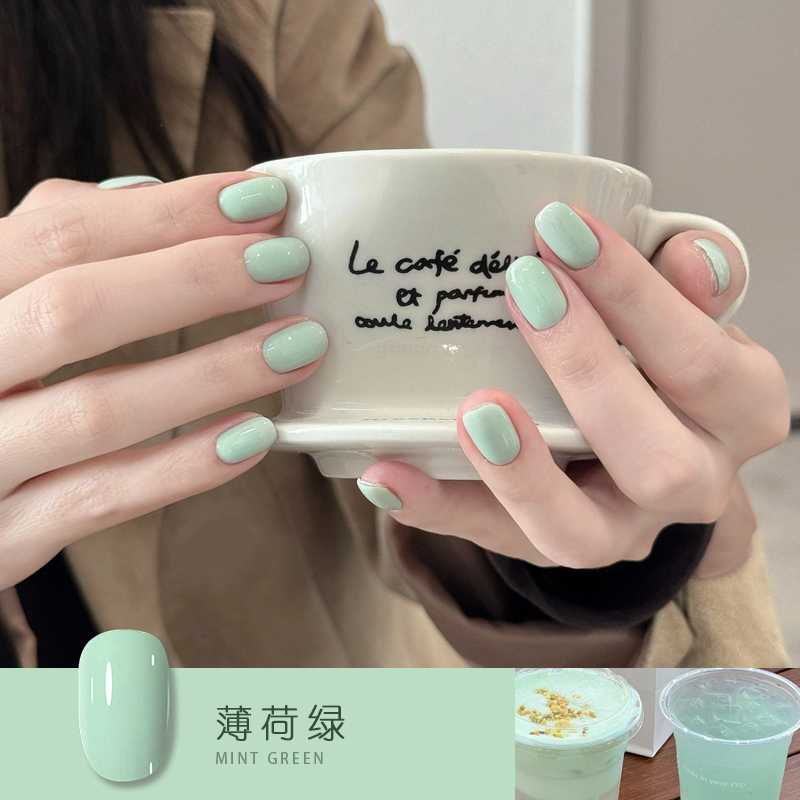 The God of Summer! Super Authentic [Mint Green] Nail Gel ins Korean Style Mint Mambo Style Refreshing Nail Gel