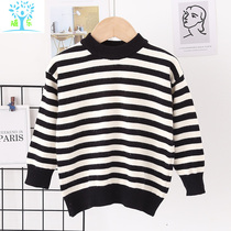 Girl sweater thin cover head spring autumn baby children baby wool clothing Korean version toddler jersey blouse foreign air