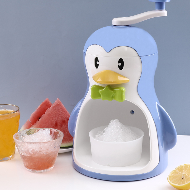 Japanese Imported Manual Ice Shaver, Small Household Penguin Hand-Cranked Shaved Ice Machine, Ice Crusher, Hail Ice Machine
