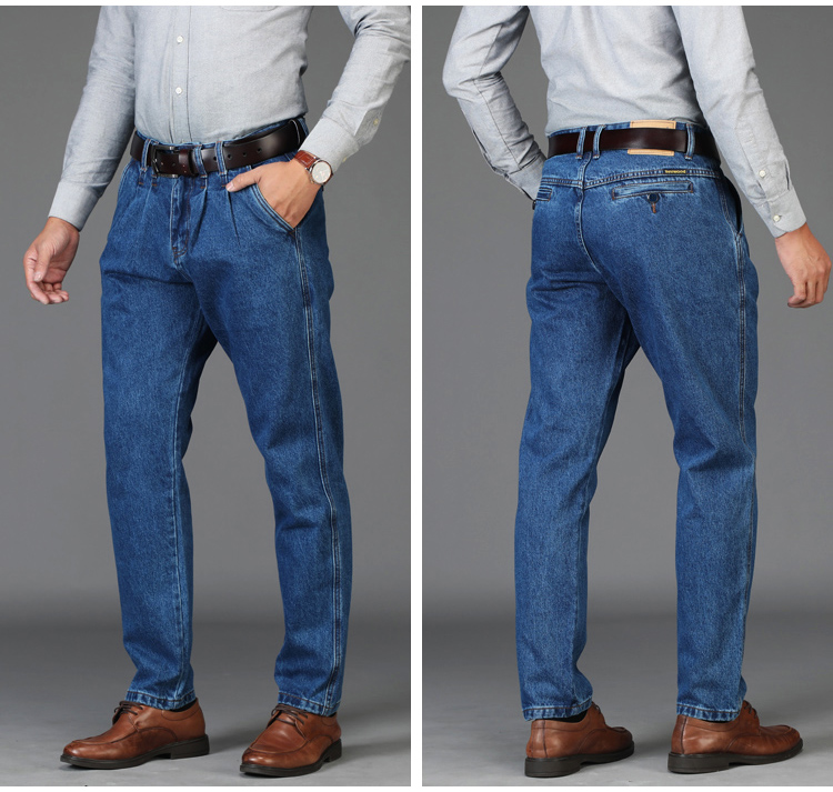 Của Apple men denim quần đích thực cà rốt quần trung niên feet quần lỏng eo cao giảm gấp đôi nếp gấp trung niên