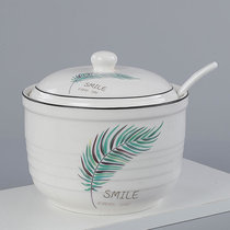 Nordic ceramic seasoning tank chili oil tank large household seasoning box bottle monosodium glutamate salt jar set sugar sauce storage tank