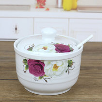 Ceramic seasoning tank seasoning box large household creative chili oil tank seasoning jar bottle high temperature seasoning box set