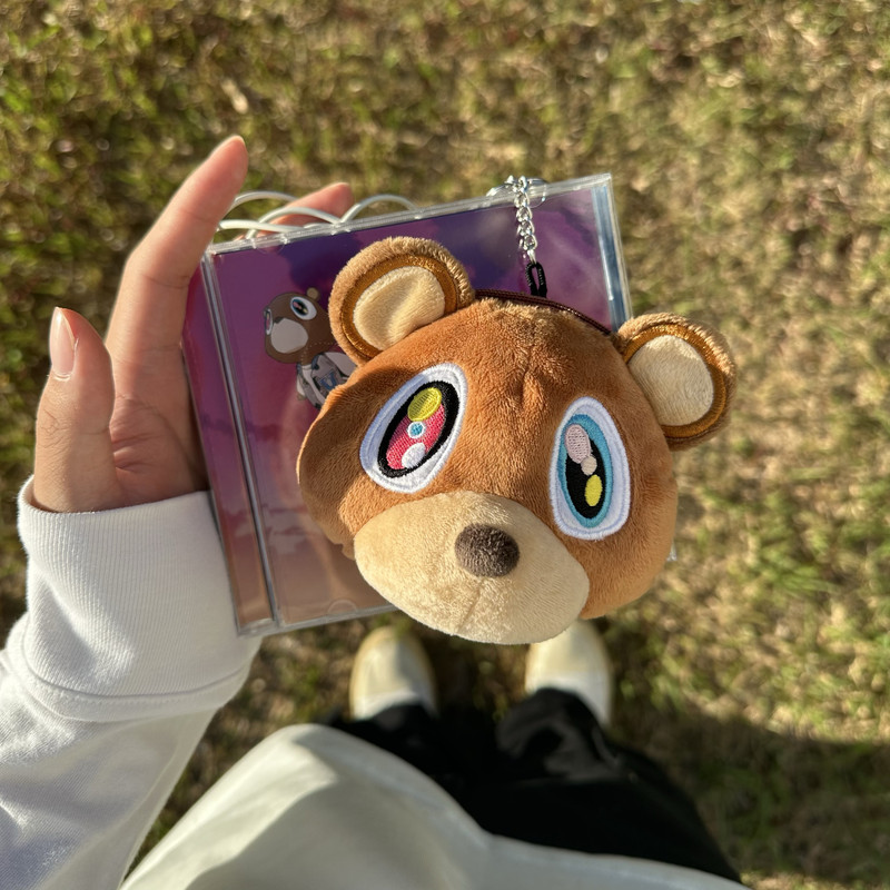 Japanese Shorpe Cute Bear Kanye Dropout Bear Backpack Keychain Pendant Trendy Toy Birthday Gift