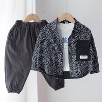 President temperament childrens shirt childrens baby Korean spring and autumn dress loose version of shirt long sleeve cotton foreign tide