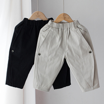 Cost-effective childrens casual pants boys pants cotton spring and autumn baby baby 2021 New trousers
