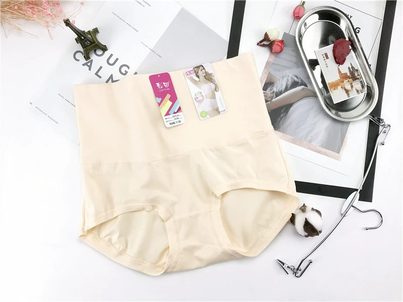 Quần lót nữ cạp cao thoáng khí cotton nữ womens hông bụng gói hông nữ đồ lót góc phẳng