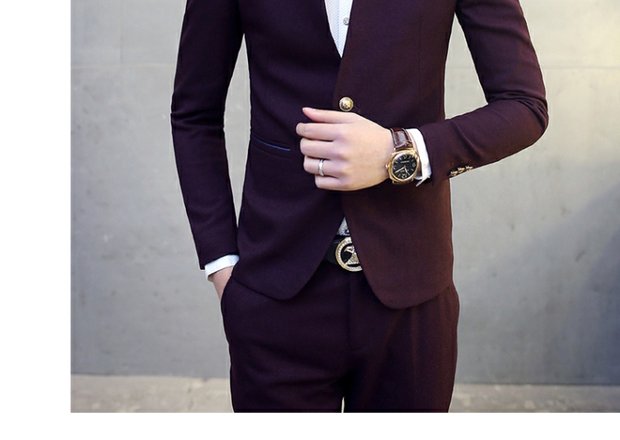 Bộ đồ vest nam phù hợp với nam người mẫu tóc nhà tạo mẫu áo dài hai mảnh phù hợp với người đàn ông tốt nhất chủ nhà người lớn mùa thu thủy triều quần baggy nam