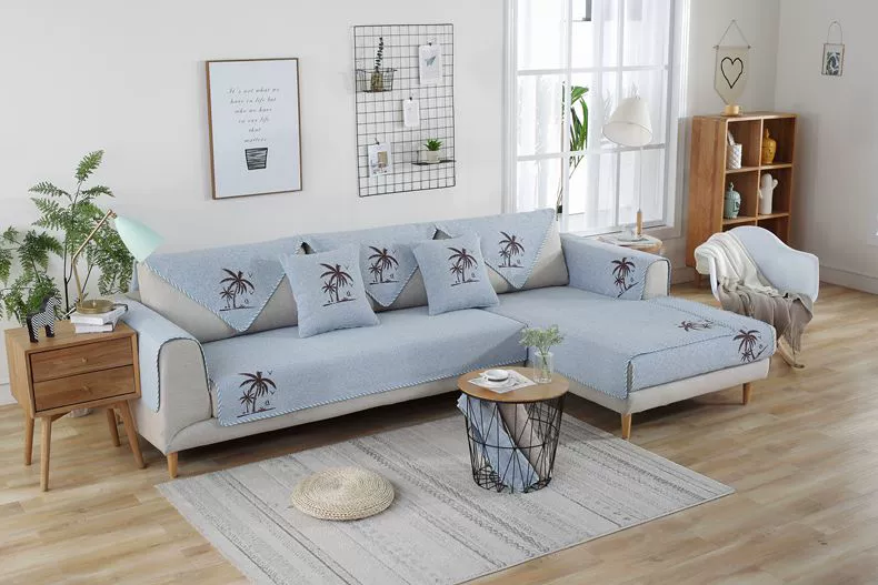 Summer sofa đệm bìa đặt Four Seasons chung bao gồm tất cả hoàn vũ trang bìa khăn sofa vải che sub-Continental toàn bộ đệm tựa lưng - Ghế đệm / đệm Sofa