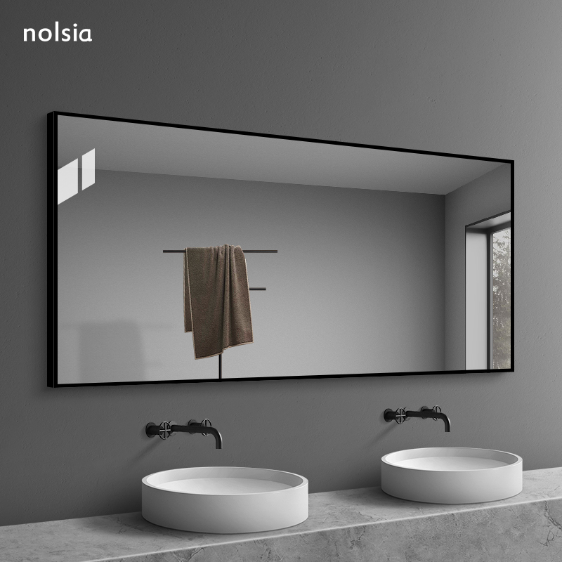 Light Extravagant Bathroom Mirror Wall-mounted Bathroom Makeup Makeup Mirror Wash Terrace Toilet Mirror dressing room mirror hanging wall Nordic