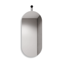 French retro mirror bathroom toilet hanging mirror suspended wash basin oval bathroom mirror glass customization