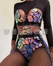 LMB customization｜Nightclub bar ds singer gogo costume sexy mirror colorful suit party show costume