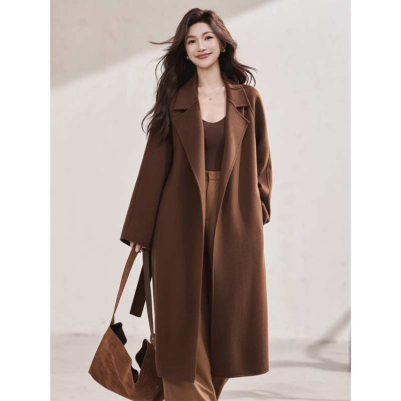 Cashmere Coat for Women, Mid-Length, Classic Bathrobe Style, 100% Pure Cashmere Coat, 2026 New Double-Sided Cashmere Wool Coat Cashmere Coat for Women, Mid-Length, Classic Bathrobe Style, 100% Pure Cashmere Coat, 2026 New Double-Sided Cashmere Wool Coat