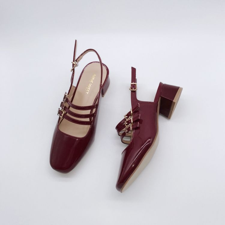 Giày cao gót Mary Jane đế vuông Nhật Bản dày hoang dã với giày nữ cỡ lớn 42 yard 43 yard dép sandal nữ