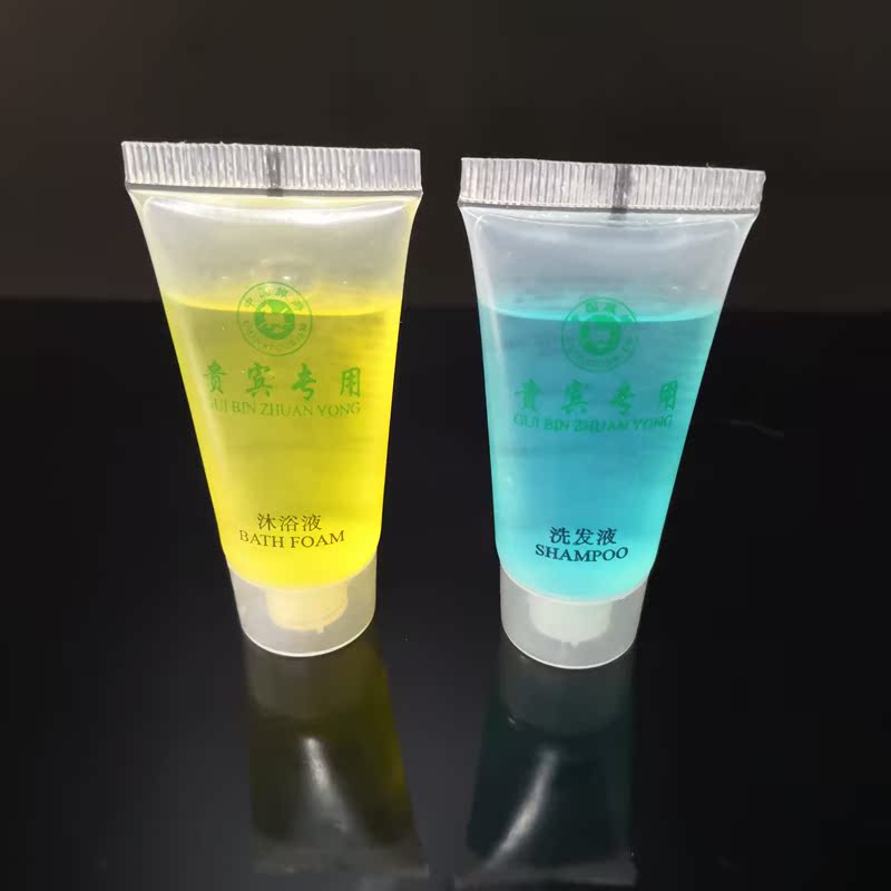 The hotel uses disposable toiletries small package shampoo shampoo shampoo shampoo water shower gel