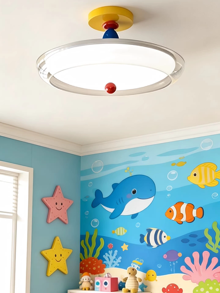 Memphis Children's Room Ceiling Light with Colorful Dopamine Design, Full Spectrum, Flicker-Free, Cozy and Dreamy Growth Space