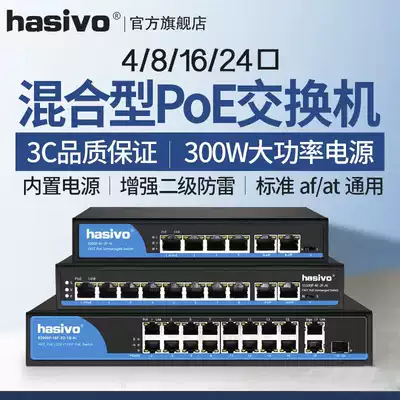 Haisi Video 4 ports 8 ports 16 ports 100 megabit POE switch standard surveillance network camera AP Power supply