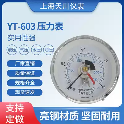 Factory Direct Shanghai Qingpu Instrument YT-603 Electric Contact Pressure Gauge 0 3 1 2MPa Upper and Lower Limits