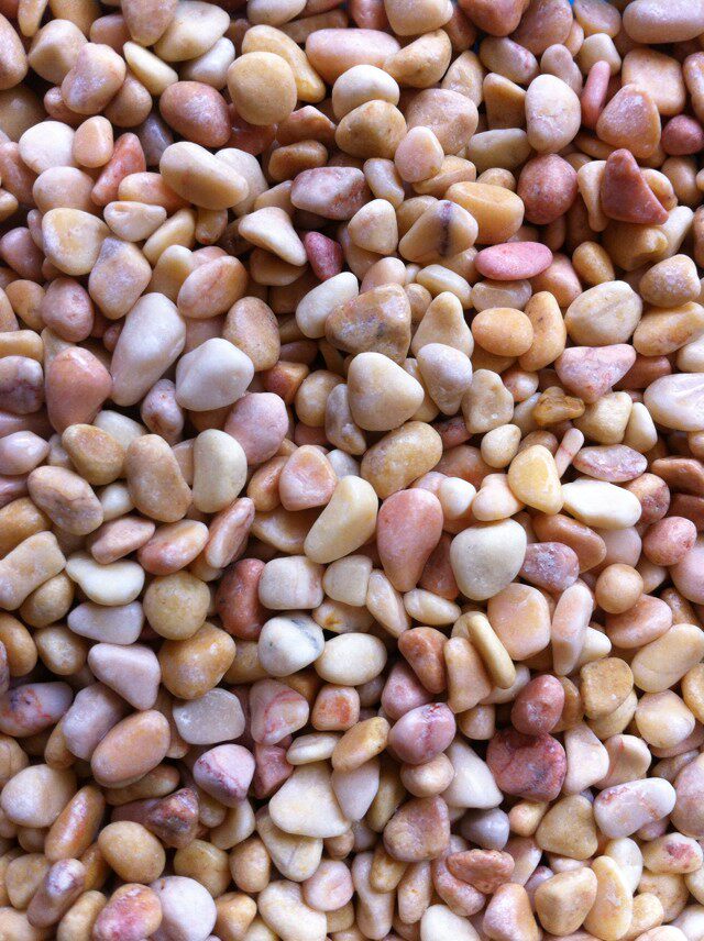 Wholesale rice yellow stone washing grinding stone patio decorated with beautifying rice yellow stone trash bin fish tank