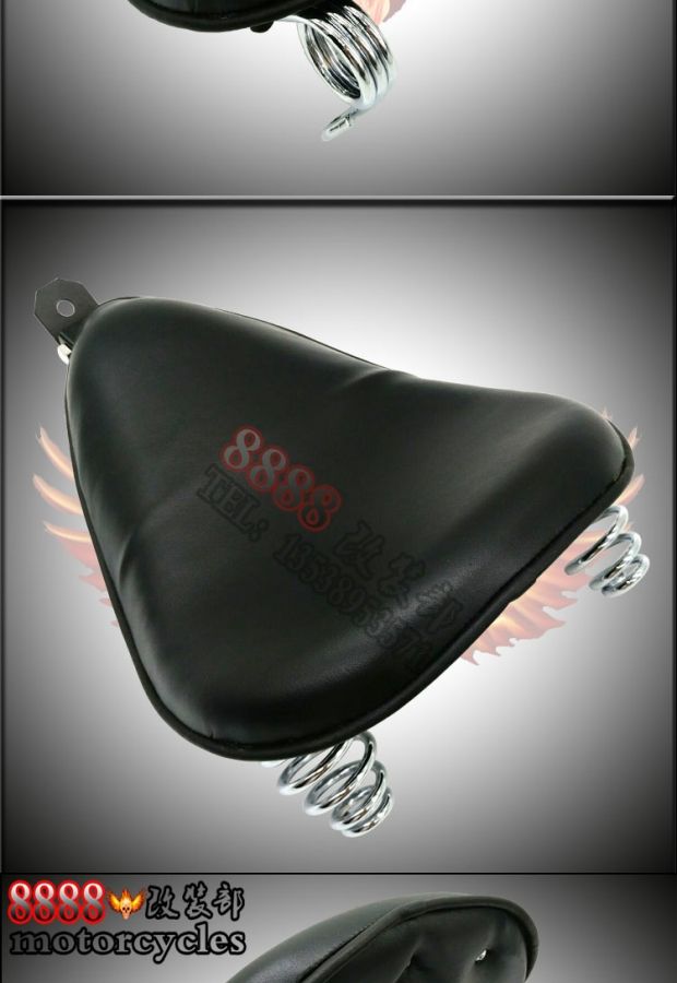 Ghế xe máy Harley Cruise Prince xe sửa đổi mùa xuân da retro ngồi ghế đơn chopper bobber - Đệm xe máy yen xe may