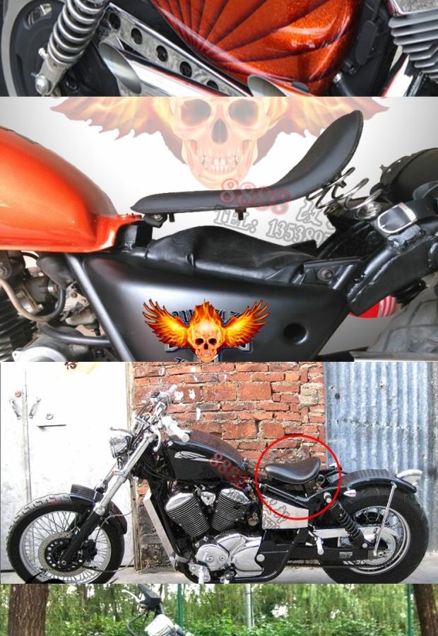 Ghế xe máy Harley Cruise Prince xe sửa đổi mùa xuân da retro ngồi ghế đơn chopper bobber - Đệm xe máy yen xe may