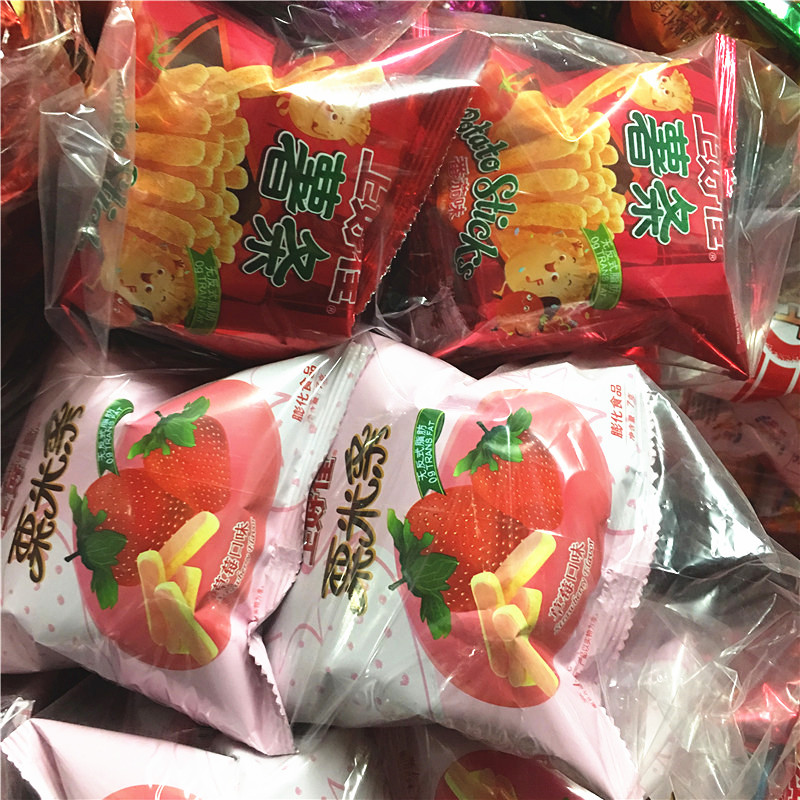 Good Japanese fish and fruit sea - moss fresh shrimp 20 packs of onion - circle tomato - smelled strawberry poppy fries