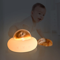 Cute pet spaceship silicone light usb charging colorful atmosphere light bedroom bedside LED night light birthday gift