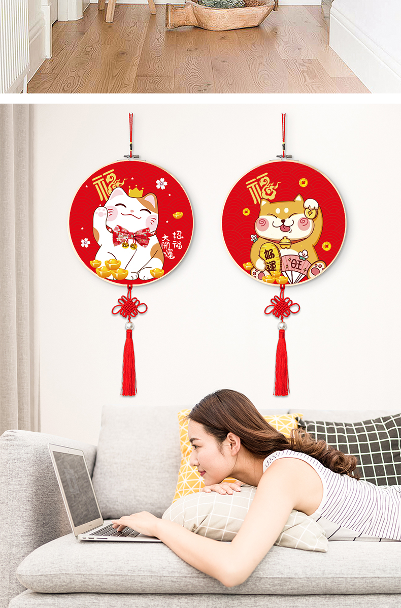 2019 mới cross stitch mặt dây chuyền nhỏ phòng ngủ phòng khách đơn giản cặp đôi dễ thương thêu thủ công nhỏ là - Công cụ & phụ kiện Cross-stitch tranh thêu chữ thập hoa