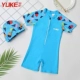 Đồ bơi trẻ em gái Xiêm chống nắng tay ngắn Quần áo bơi bé gái lớn trẻ em bé bảo thủ boxer đồ bơi thể thao - Bộ đồ bơi của Kid đồ bơi elsa
