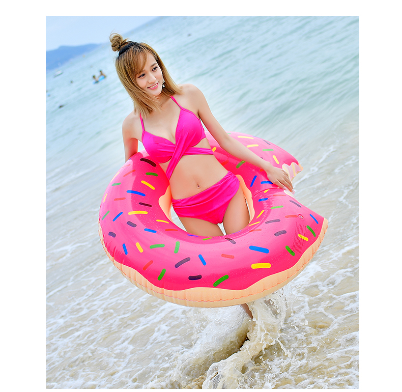 Bơi vòng dành cho người lớn nách nữ mm trẻ em bánh rán dày inflatable nổi nhẫn cô gái dễ thương thiết bị bơi phao bơi đeo bụng