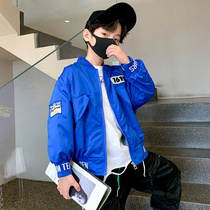 Childrens clothing boys jackets 2022 new middle-aged boys baseball uniforms are handsome and casual Korean version of the spring and autumn windbreaker trend