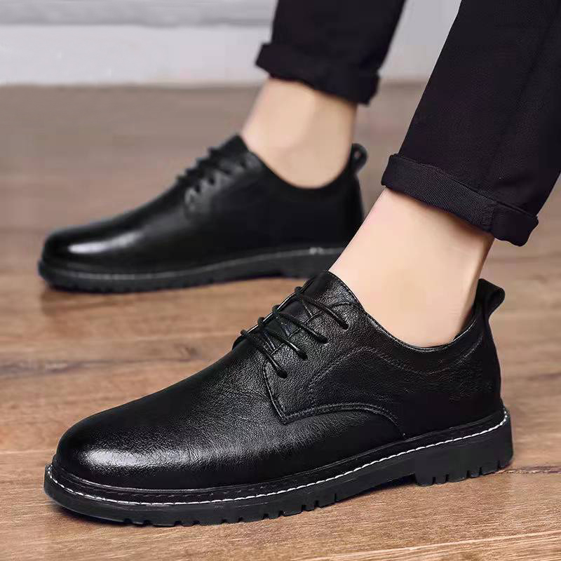 In the spring of 2022, new casual leather shoes men Block business dress groom marriage tide shoes British wind