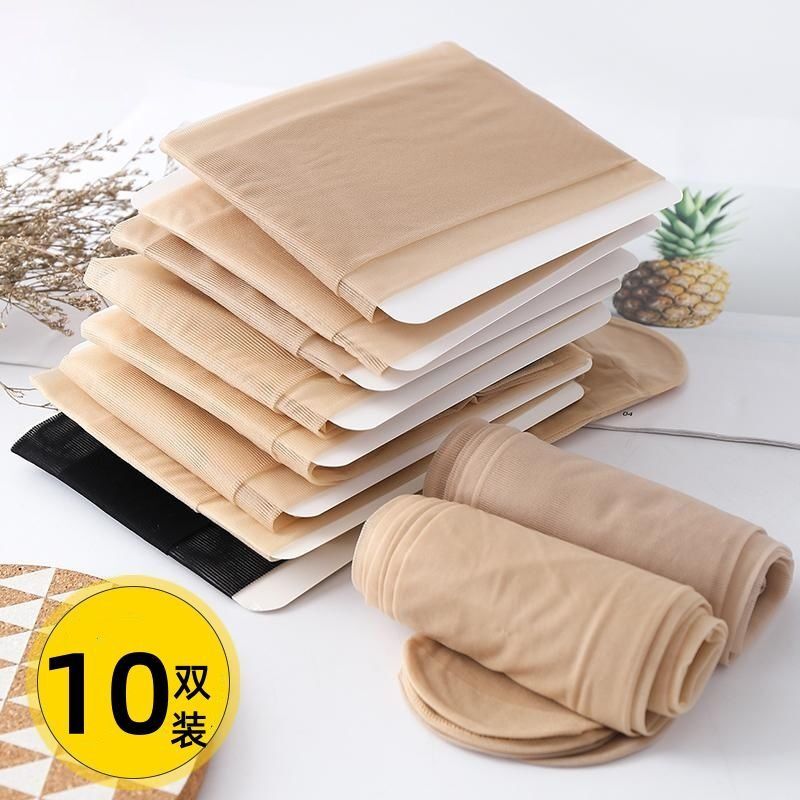 Pineapple Pattern Sheer Pantyhose for Women, Thin Anti-Snag Spring/Summer Ultra-Thin Invisible Black Flesh-Colored Bare-Leg Effect Large Size Tights