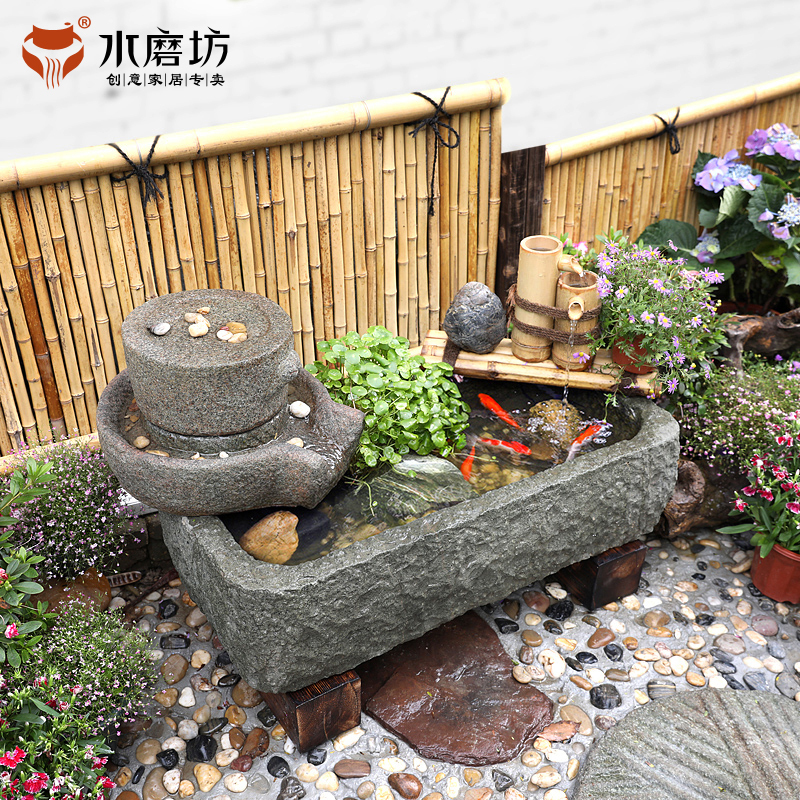 Chinese-Style Courtyard Water Pool Landscape Balcony Small Yard Fish Pond Rockery Flowing Water Fountain Garden Arrangement Decoration Landscaping Ornaments Chinese-Style Courtyard Water Pool Landscape Balcony Small Yard Fish Pond Rockery Flowing Water Fountain Garden Arrangement Decoration Landscaping Ornaments