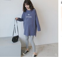 All-match ~ Maternity T-shirt spring cotton long-sleeved letter loose casual top 2021 new spring and autumn bottoming shirt women