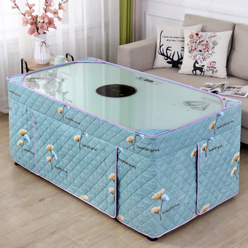 The new roasting fire cover cover thickened electric stove cover rectangular coffee table heater cover heating comfort cover cotton cover tablecloth