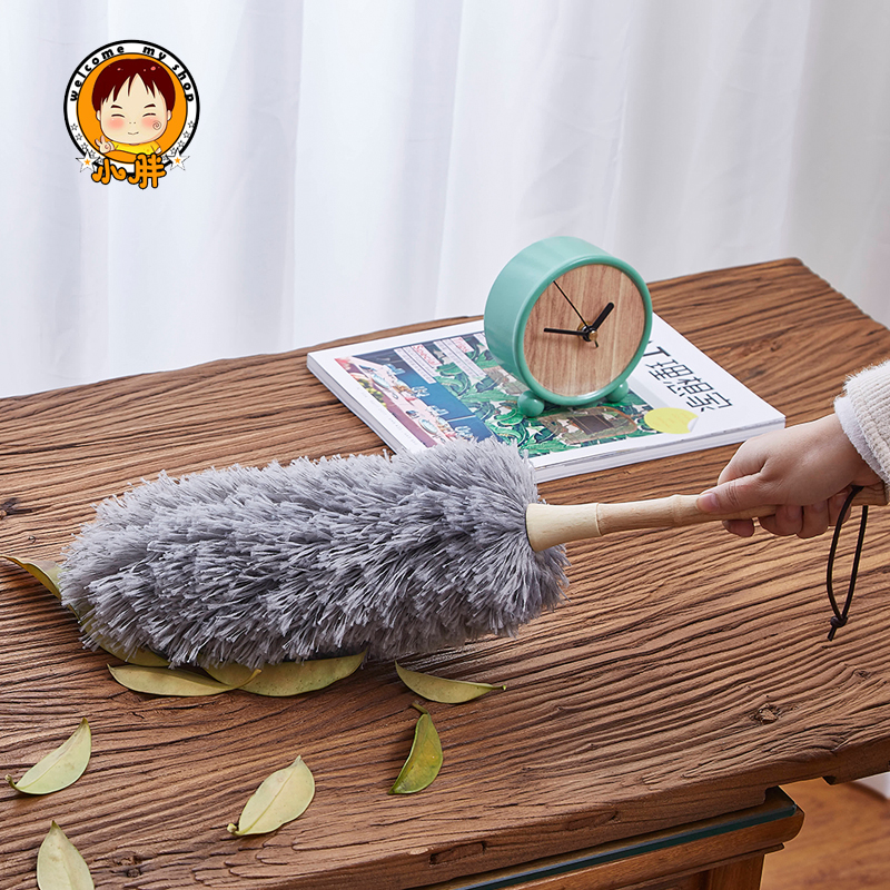 Household ceiling cleaning dust brush dust dust dust car with telescopic fiber brush does not lose hair Chicken feather brush