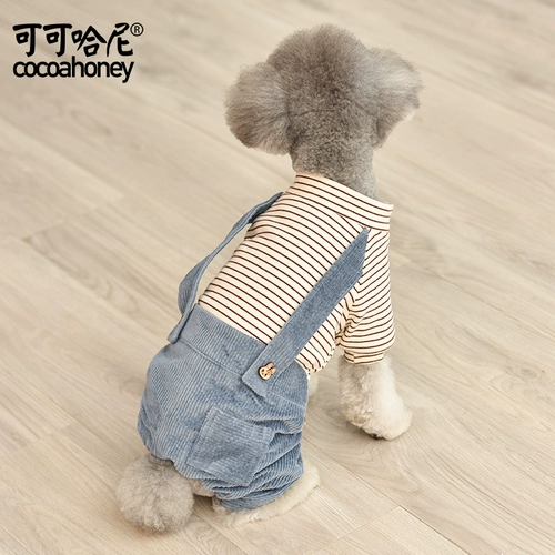 Симпатичные брюки для собак щенки Тедди Барри четыре квадратные домашние животные маленькие щенки одежда густая осень и зимняя одежда