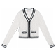 Stubborn spring new style college style v-neck knitted cardigan long-sleeved sweater women's jacket 10831MY07942