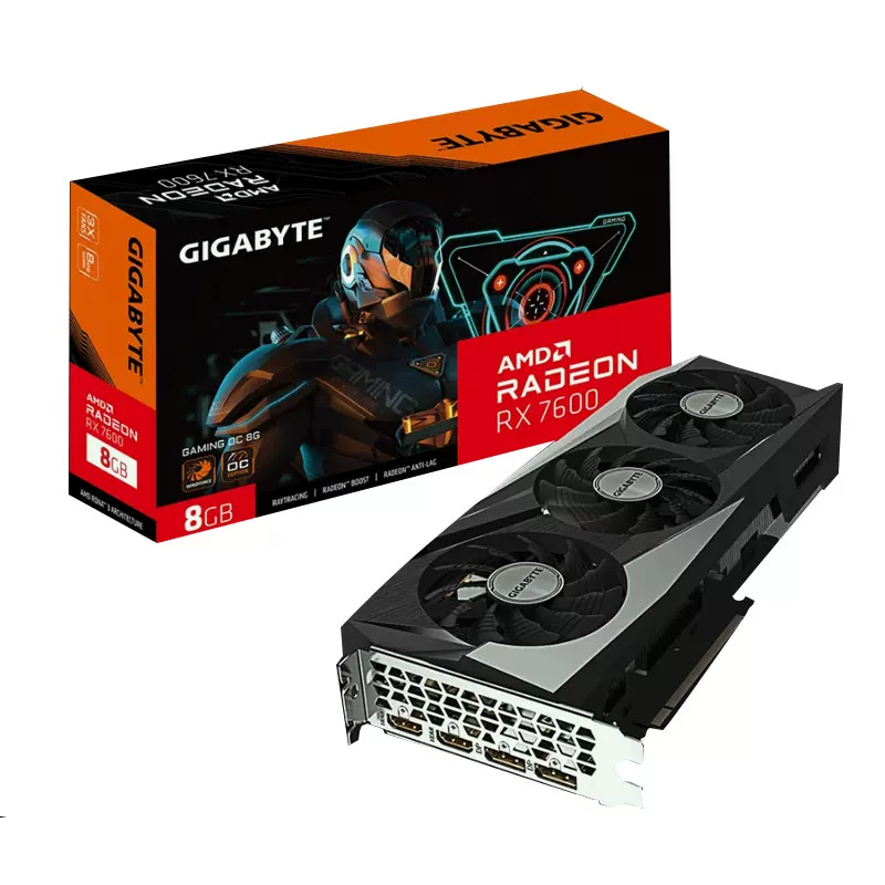 Gigabyte RX 7600 GAMING OC 8G Игровая графическая карта AMD профессиональная независимая графическая карта