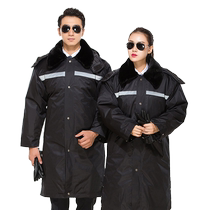 Security coat mens thickened security uniform winter coat cotton coat winter duty work clothes cotton coat cold-proof clothing multi-functional