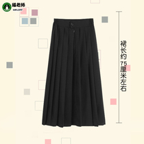 Cat teacher orthodox JK uniform skirt Black pleated skirt College style wild dress Student sailor suit soft sister suit