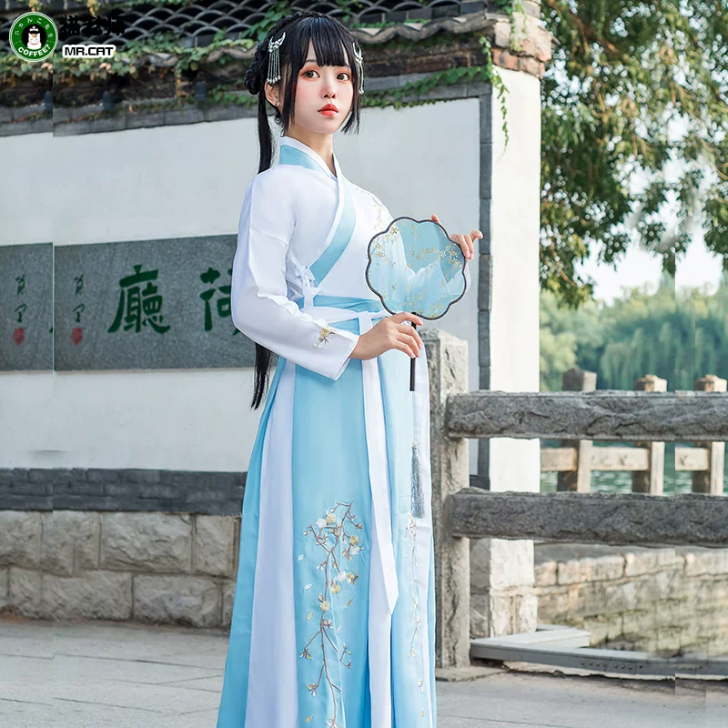 Retro Hanfu, набор для студентов, с вышивкой, китайский стиль