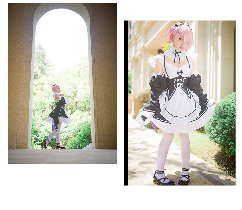 Cô giáo mèo Ram Rem COS mặc quần áo đầy đủ các bộ đồ cosplay cosplay thế giới khác nhau từ đầu senya miku