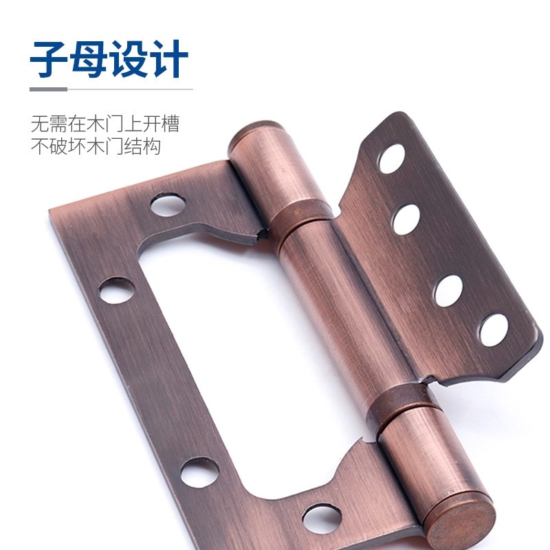 New drawing 4 inch stainless steel black primary-secondary hinge free of notch muted wooden door loose-leaf 5 inch hinge three-piece fit