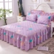 Đầm cotton loại dày phủ giường đơn mảnh cotton chống trượt giường bông ấm phiên bản Hàn Quốc của bộ chăn ga gối chống bụi