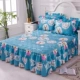 Đầm cotton loại dày phủ giường đơn mảnh cotton chống trượt giường bông ấm phiên bản Hàn Quốc của bộ chăn ga gối chống bụi