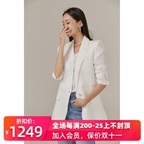 AS limited sale | Japan imported triacetate luxury brand arch needle craft White autumn blazer womens 2021