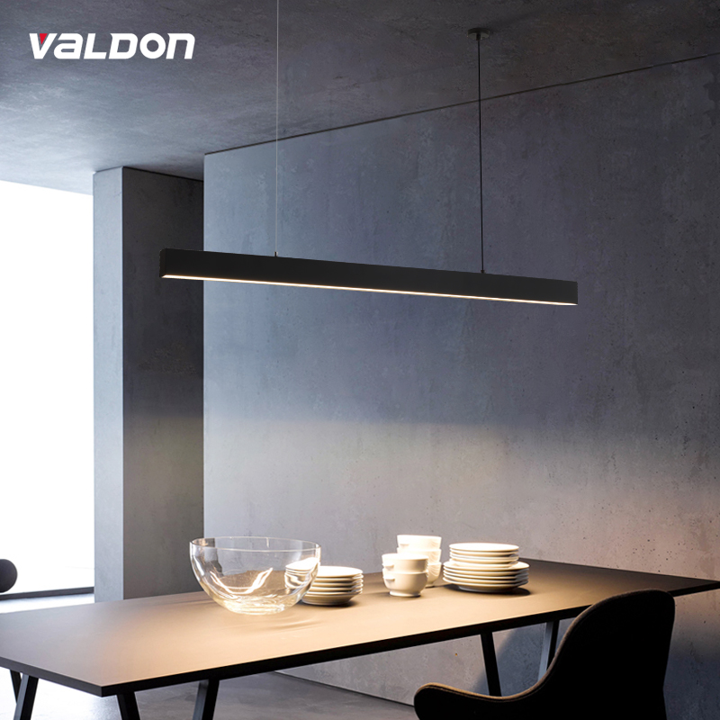 LED Strip Office Chandelier Dining Hall Bar Counter Linear Grid Lamp Brief No Main Lamp Designer Extreme Lamp